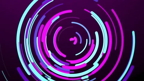Bright background of lines in a circle. Neon colors. Cyberpunk colors. Beautiful Stock Footage 172349414