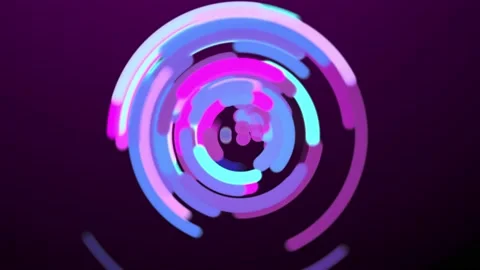 Bright background of lines in a circle. Neon colors. Cyberpunk colors. Beautiful Stock Footage 172349419