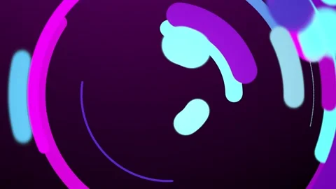 Bright background of lines in a circle. Neon colors. Cyberpunk colors. Beautiful Stock Footage 172349420