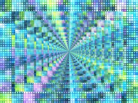 Bright background with mosaic pattern and infinity effect Illustrazione stock