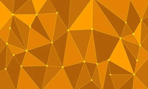 Bright background of orange polygons with a contour. Stock Illustration