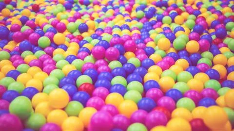 Bright background of plastic balls Stock Photos