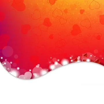 Bright background from red hearts Stock Illustration
