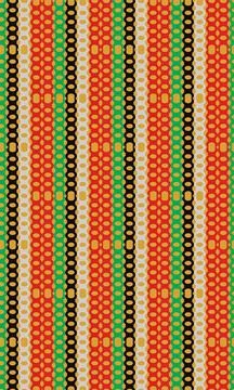 A bright background in a retro style with rows of unusual colored elements. Stock Illustration