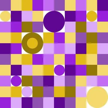 Bright background of squares and circles. Tetris shapes. Colorful festive b.. Stock Illustration