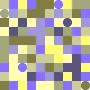 Bright background of squares and circles. Tetris shapes. Colorful festive Stock Illustration