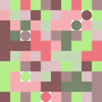 Bright background of squares and circles. Tetris shapes. Colorful festive b.. Stock Illustration