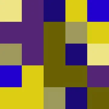 Bright background of squares. Tetris figures. Blue and yellow colors. Tetri.. Stock Illustration