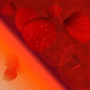 Bright background with strawberry and lemon cocktail for printing on clothe.. Stock Illustration
