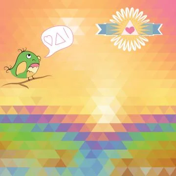 Bright background of triangles Illustrazione stock