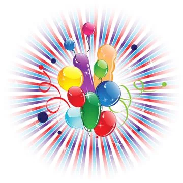 Bright balloons Stock Illustration