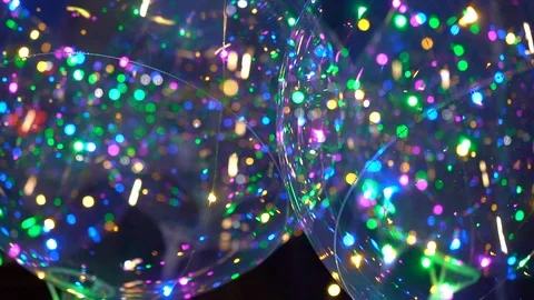 Bright balloons at a party Stock Footage 123413608