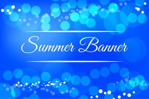 Bright banner with bokeh Stock Illustration