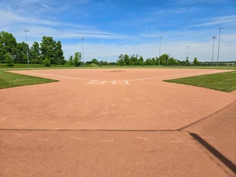 Bright Baseball Field Stock Photos
