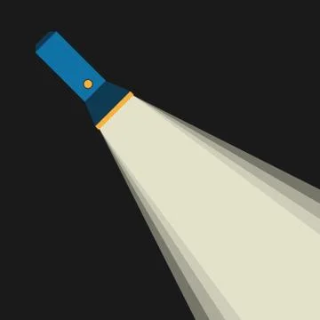 Bright beam of flashlight Stock Illustration