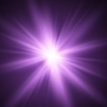 Bright beautiful star. Light from the rays. Stock Illustration