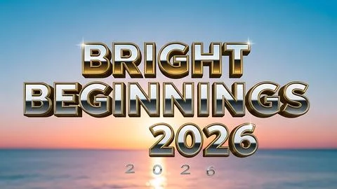 Bright beginnings 2026 Stock Illustration
