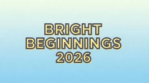 Bright beginnings 2026 Illustrazione stock