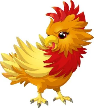 Bright bird cartoon Stock Illustration