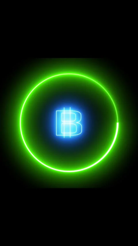 Bright bitcoin cryptocurrency sign vertical. Animated glowing bitcoin crypt.. Vídeos de archivo 314765981