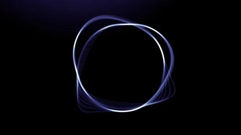 Bright black background with blue backlight. Motion.A bright white sphere in 스톡 일러스트