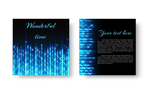 Bright blank with neon light Stock Illustration