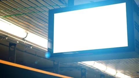 Bright Blank Subway Train Station Digital Screen Monitor Board Vidéo 84574834