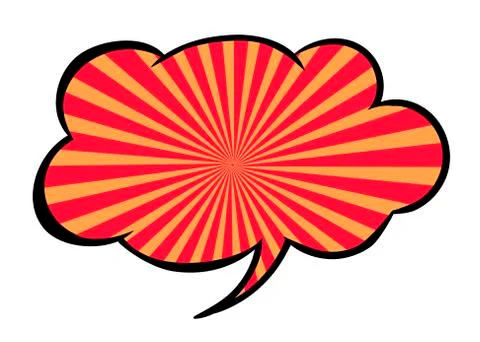 Bright blank vector speech bubble. Colorful icon isolated on white  Stock Illustration