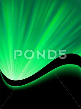 Bright blast of light on green tone. EPS 8 Stock Illustration