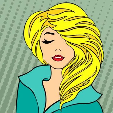 Bright blond retro style Illustrazione stock