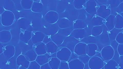 Bright blue abstract background with glowing interconnected shapes イラスト素材