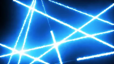 Bright blue abstract background with intense laser beams, electric plasma l.. Stock Illustration