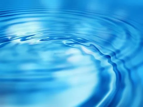 Bright blue abstract background with water ripples pattern Illustrazione stock