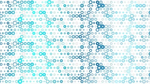 Bright blue abstract dots circles video animation Vídeos de archivo 106770290