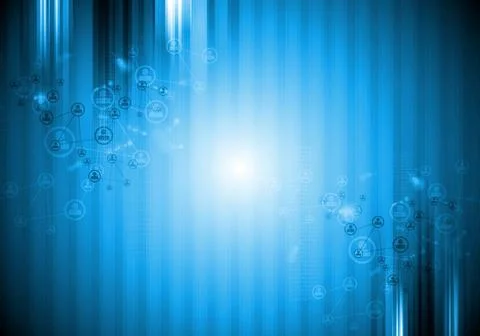 Bright blue abstract technology striped background Bright blue abstract te... Foto stock