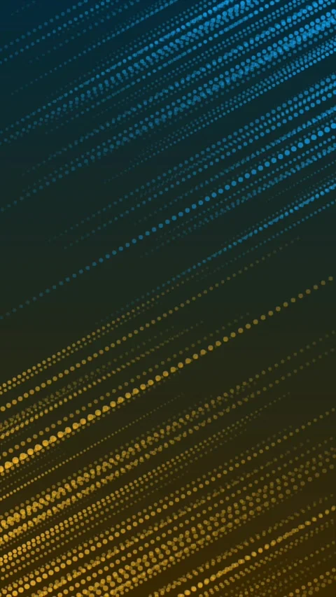 Bright blue and orange minimal dotted lines abstract motion background Video stock 337461241