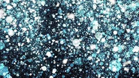 Bright blue and white particles swirling in dynamic motion Stock Footage 328449008
