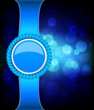 Bright blue background with circles Stock Illustration