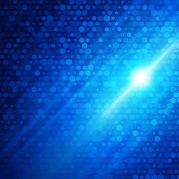 Bright Blue Background With Circles Stock Illustration