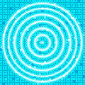 Bright blue background of a circular mosaic Stock Illustration