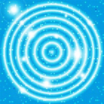 Bright blue background of a circular mosaic Stock Illustration