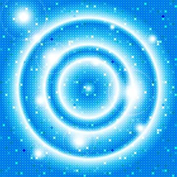 Bright blue background of a circular mosaic Stock Illustration