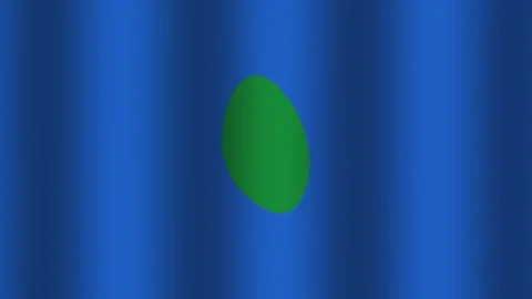 Bright blue background with a green circle in the center Stock Footage 338126460