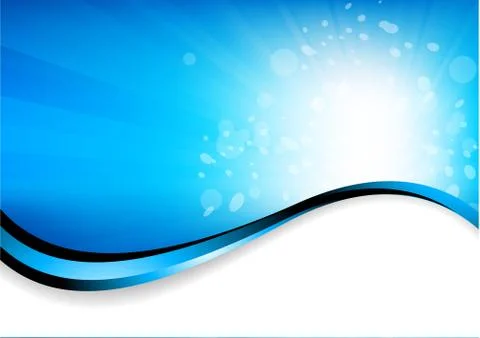 Bright blue background Stock Illustration