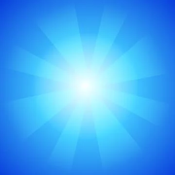 Bright Blue Background texture with Sunburst Rays in comics, pop art style. Stock Illustration