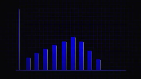 Bright blue bars with grid lines on dark... | Stock Video | Pond5