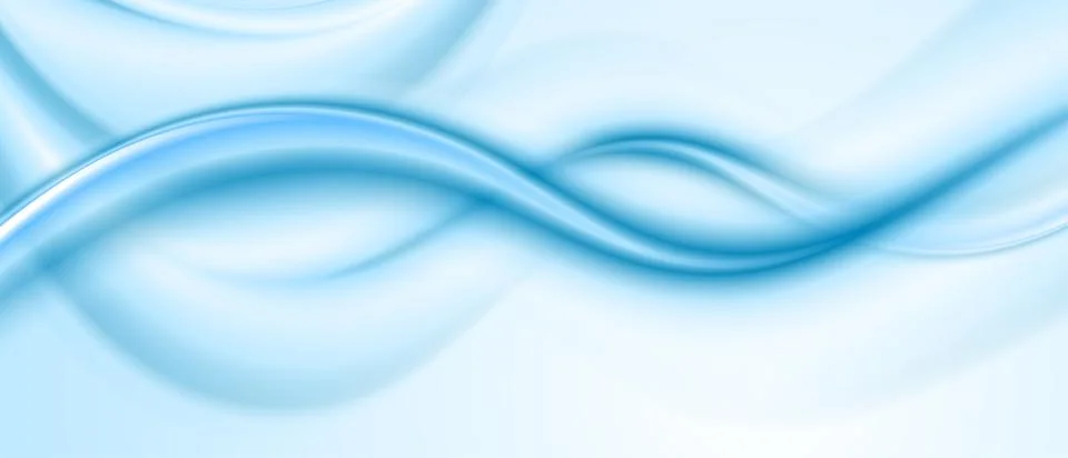 Bright blue blurred smooth waves abstract background 스톡 일러스트