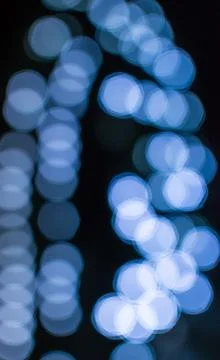Bright Blue Bokeh Light Effect Stock Photos