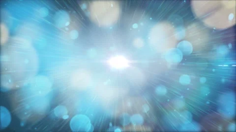 Bright blue Bokeh lights in a 3D animation Stock Footage 235620723