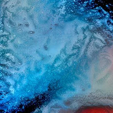 Bright Blue Bubble Abstract Background Art Illustration Wallpaper Artwork Stock Illustration